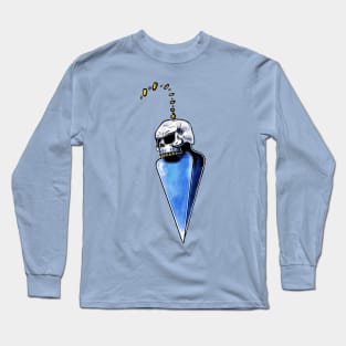 skull pentacle whit blue stone Long Sleeve T-Shirt